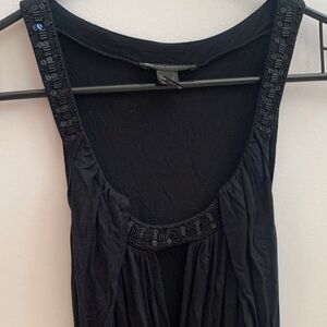 MNG Black Embellished Sleeveless dress